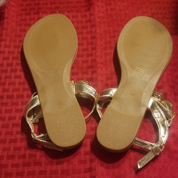 Gold Rhinestone Sandles - Picture 2 of 2
